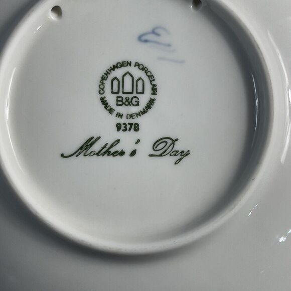 Mors Dag Plate Mother's Day 1978 Copenhagen Porcelain Denmark 9378 Mama Duck - Picture 3 of 6